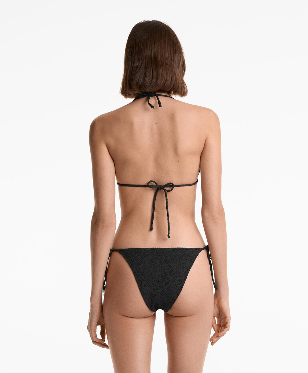 OYSHO Жаккардовые плавки-бикини средней посадки, черный