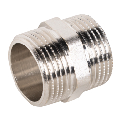 Ниппель прямой LD DN25 нр-нр, латунь никелированная (с биркой)