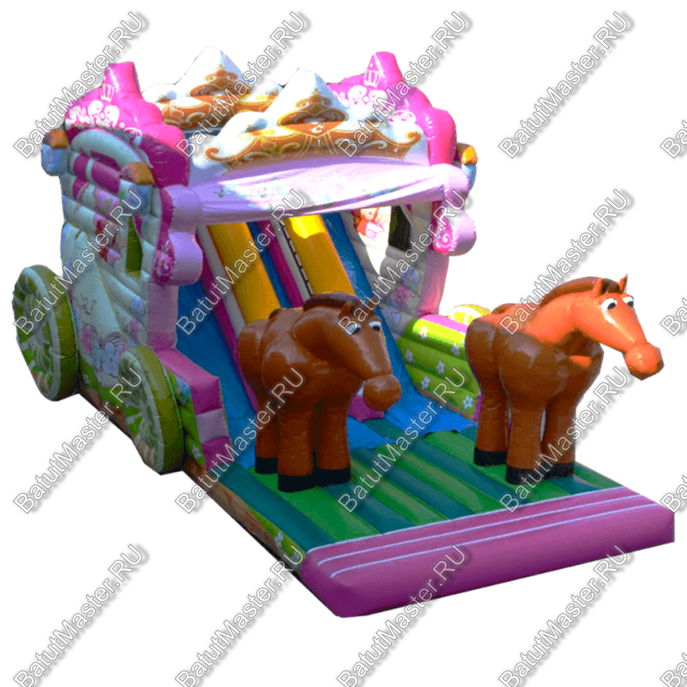 Коммерческий надувной батут "Карета принцессы"