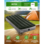 Матрас надувной Intex, 191х76х25 см, 64760, нас встроен, ножн, 136 кг
