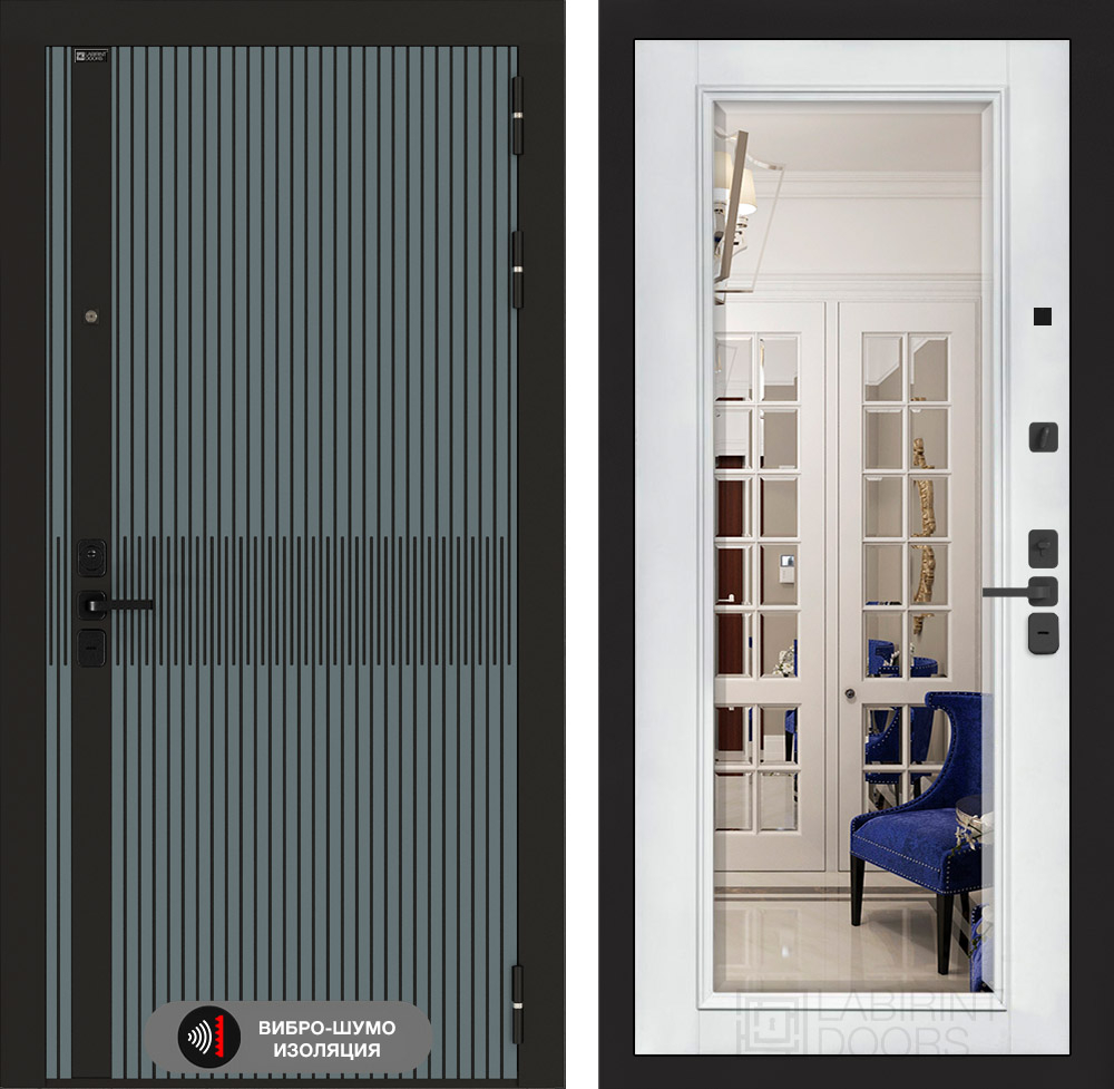 Иссида с зеркалом фацет, белый софт