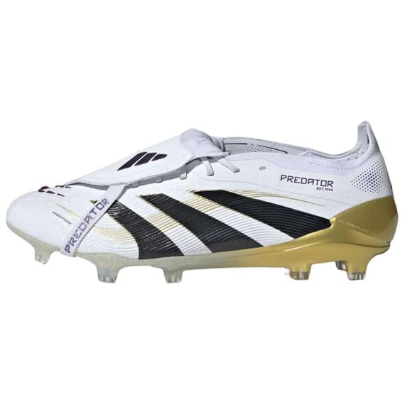 Элитные бутсы Adidas PREDATOR Низкие Белые черные кроссовки