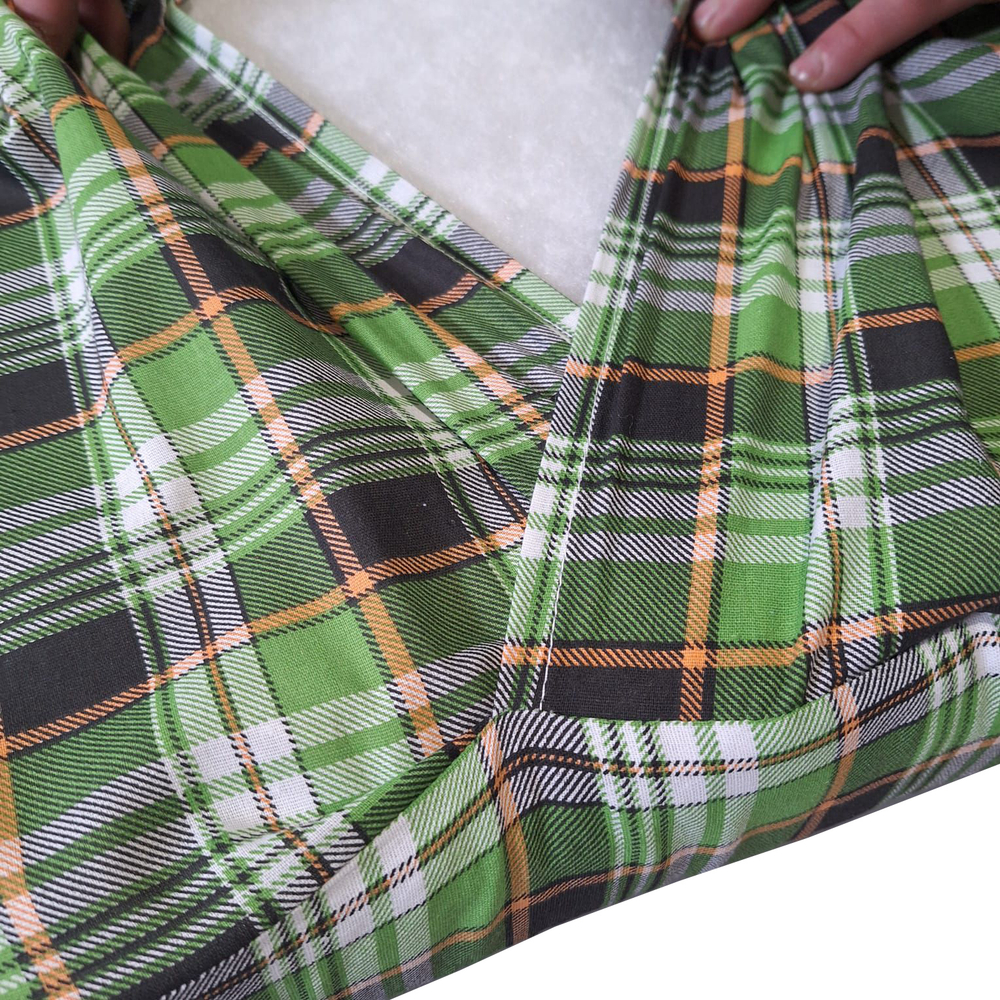 Мягкий элемент  1700х560х70 поликоттон М101-МТ010.. арт.Люкс,Люкс2,Комфорт,Триумф,Орбита,Ямайка,Майами (цвет ткани . рис.зеленая клетка "Garden story"