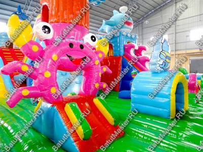 Коммерческий надувной батут "На морском дне" 18*10*7 м