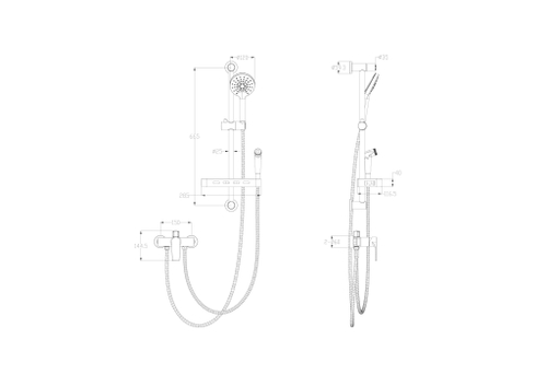 Смеситель для душа с гарнитуром WONZON & WOGHAND, Темный графит (WW-A31003-BGG)