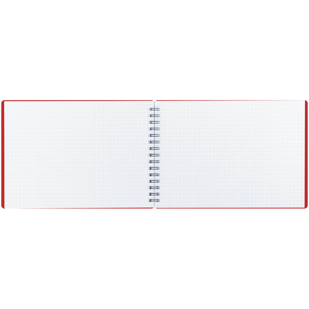Блокнот А5 60л. на гребне BG "Base", красная пластиковая обложка, тиснение фольгой