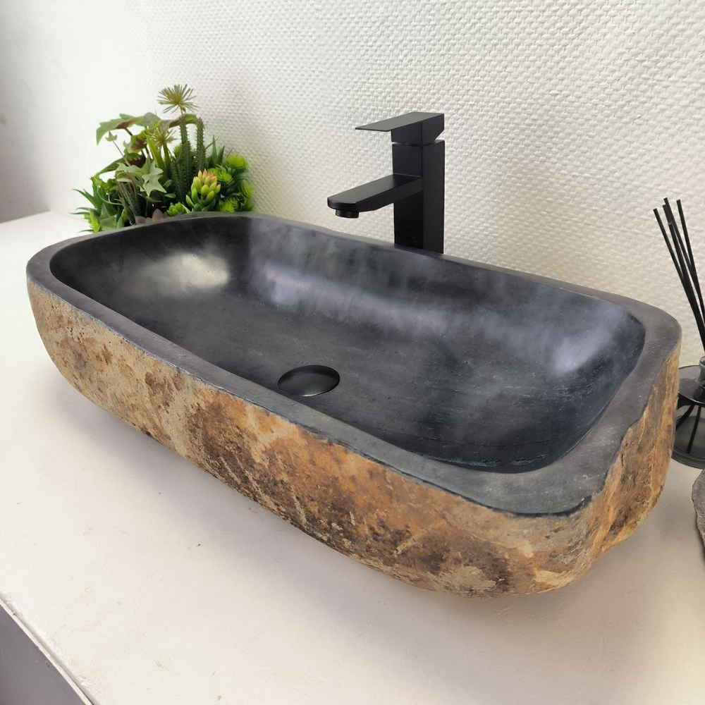 Раковина из речного камня RS-63605 (71*35*16) 0124