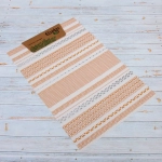 Салфетка на стол 45*30см плетеная «Полосы» оранжевый