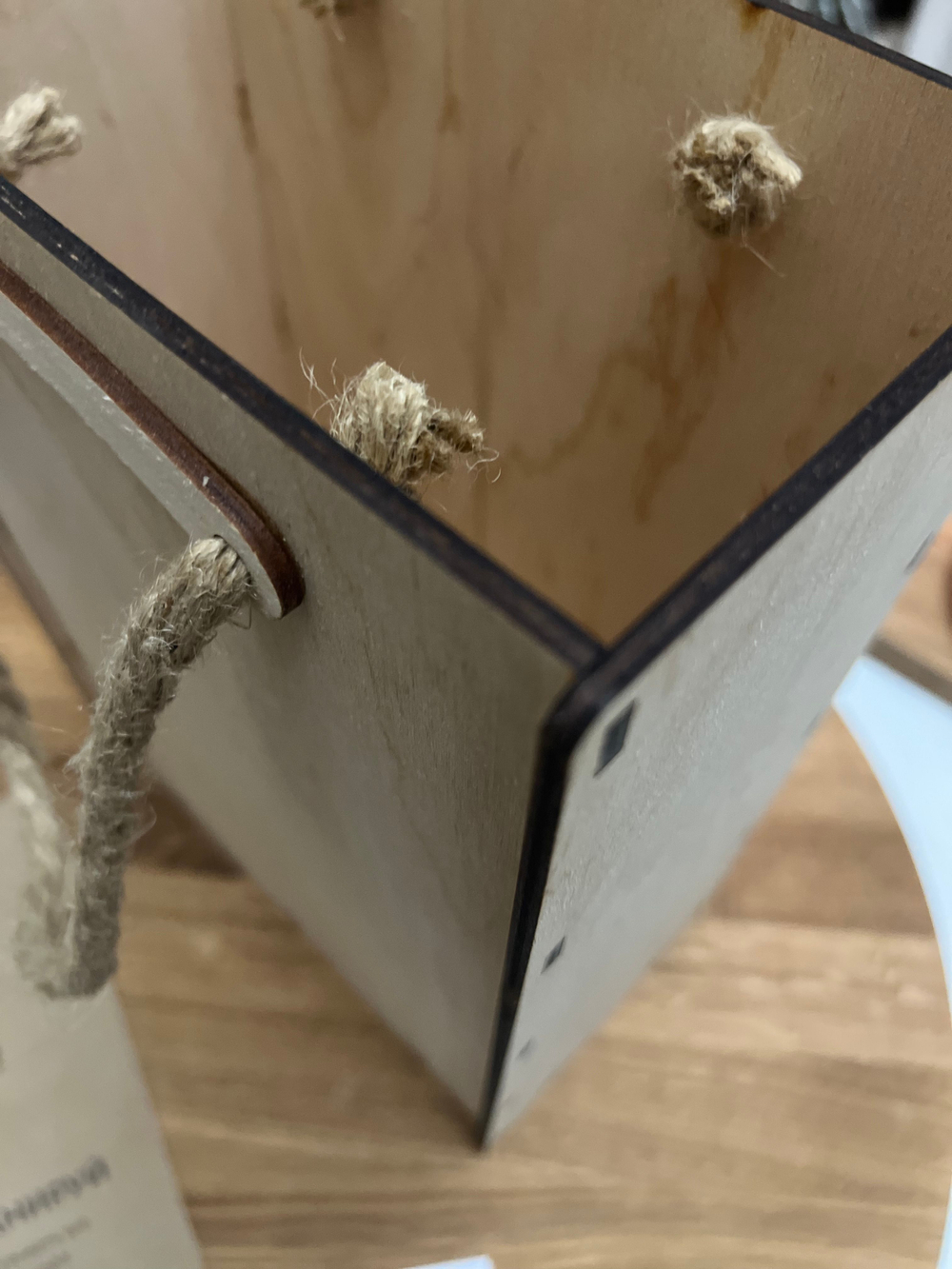 Коробка подарочная, 20х12х30, для хранения вещей, с ручками, деревянная, Dipriz