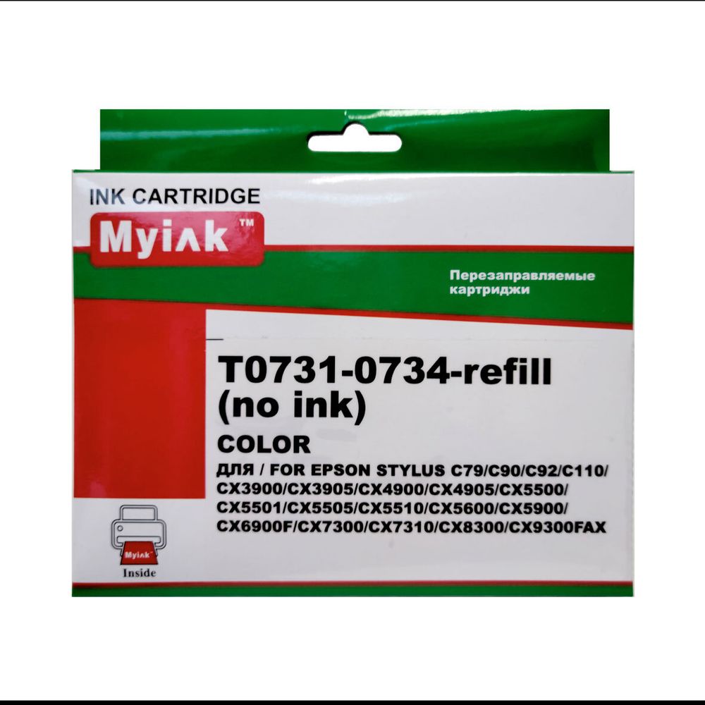 Картриджи (БЕЗ ЧЕРНИЛ) ПЗК (T0731-0734) для Epson St C79/CX3900/4900/5900, автосброс, 4шт MyInk