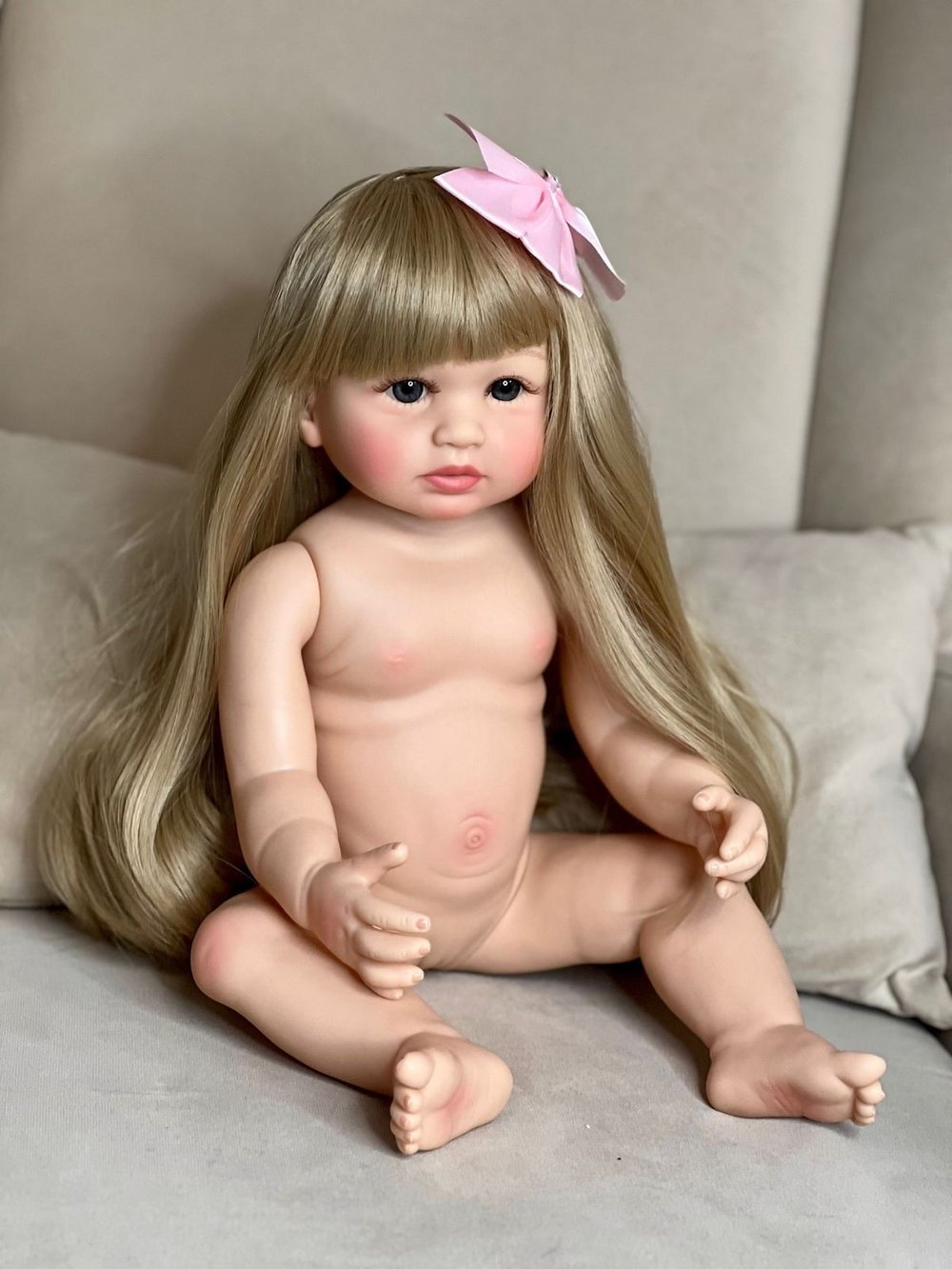 Кукла Реборн виниловая 55см в пакете (FA-012)