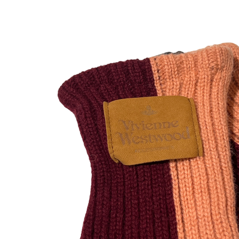 VIVIENNE WESTWOOD ПЕРЧАТКИ ДВУХЦВЕТНЫЕ