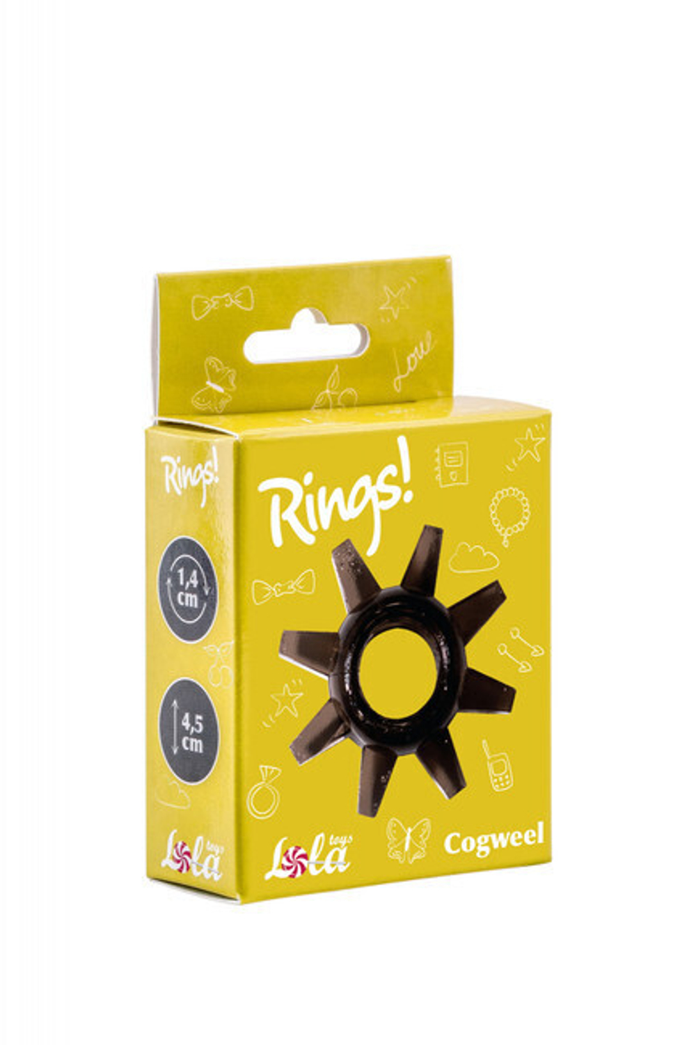 Эрекционное кольцо Rings Cogweel black (Цвет: черный)