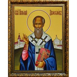 Григорий Великий (Двоеслов) святитель. Икона на холсте.