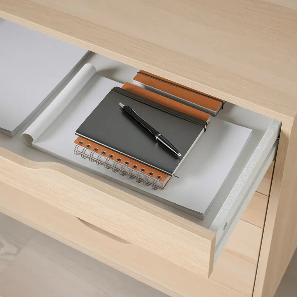 Комод на колесиках - IKEA ALEX/АЛЕКС ИКЕА, 66х48х67 см, под беленый дуб
