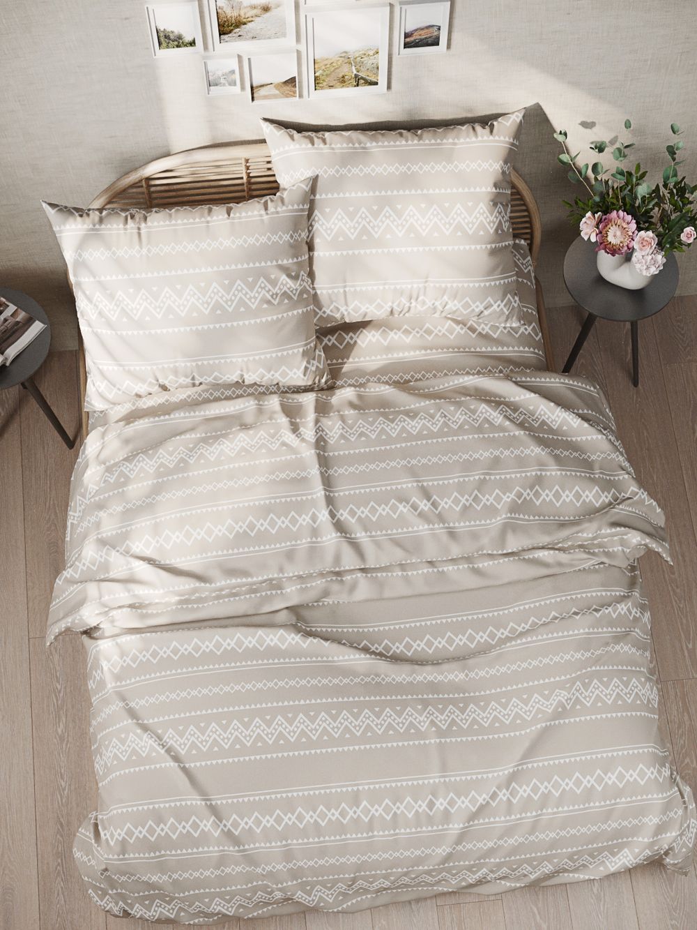 Наволочка комплект 2шт перкаль Сказка "Gusto" 70x70 см на молнии