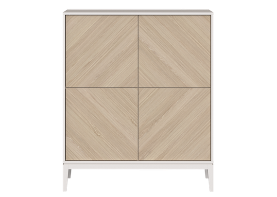 Шкаф Fjord 4 двери (белый)