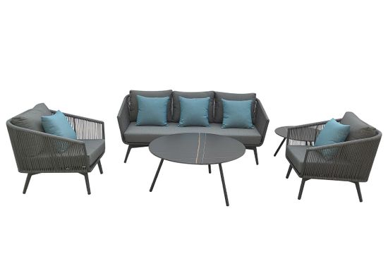 129KN-02613 Диван трехместный "ARIAL" уличный серый 188*80*75см