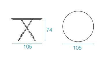 Стол металлический складной Pigalle