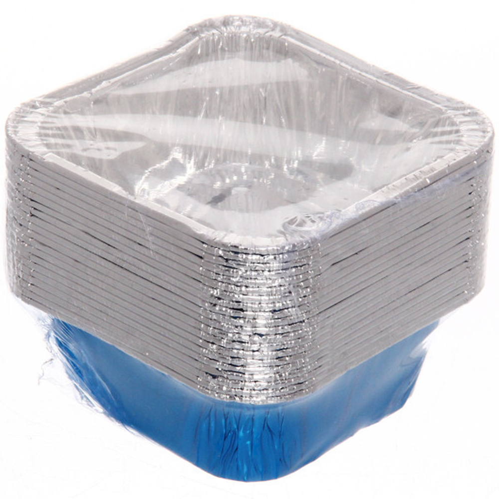 Форма для выпечки в наборе 20шт «Квадрат» 7,5*7,5*3см синяя