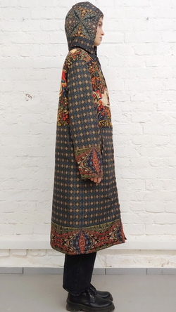 Пальто "Баллада", по мотивам фламандского гобелена 16 века, выполненного в технике мильфлёр