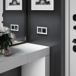 Рамка из стекла на 2 поста Favorit белый W0021101