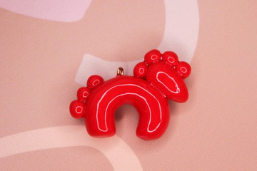 Подвеска Лошадка полимерная глина 40х35 мм