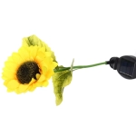 Светильник на солн.батарее (фигура на спице с подсветкой) «Подсолнух» 73 см, Желтый (свечение тепл.белый)