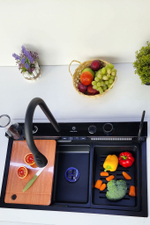 Многофункциональная кухонная мойка из нержавеющей стали BZ9951JS цвета Золотой