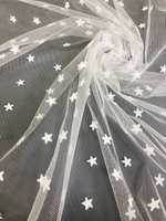 Фатин флок звезда, белый