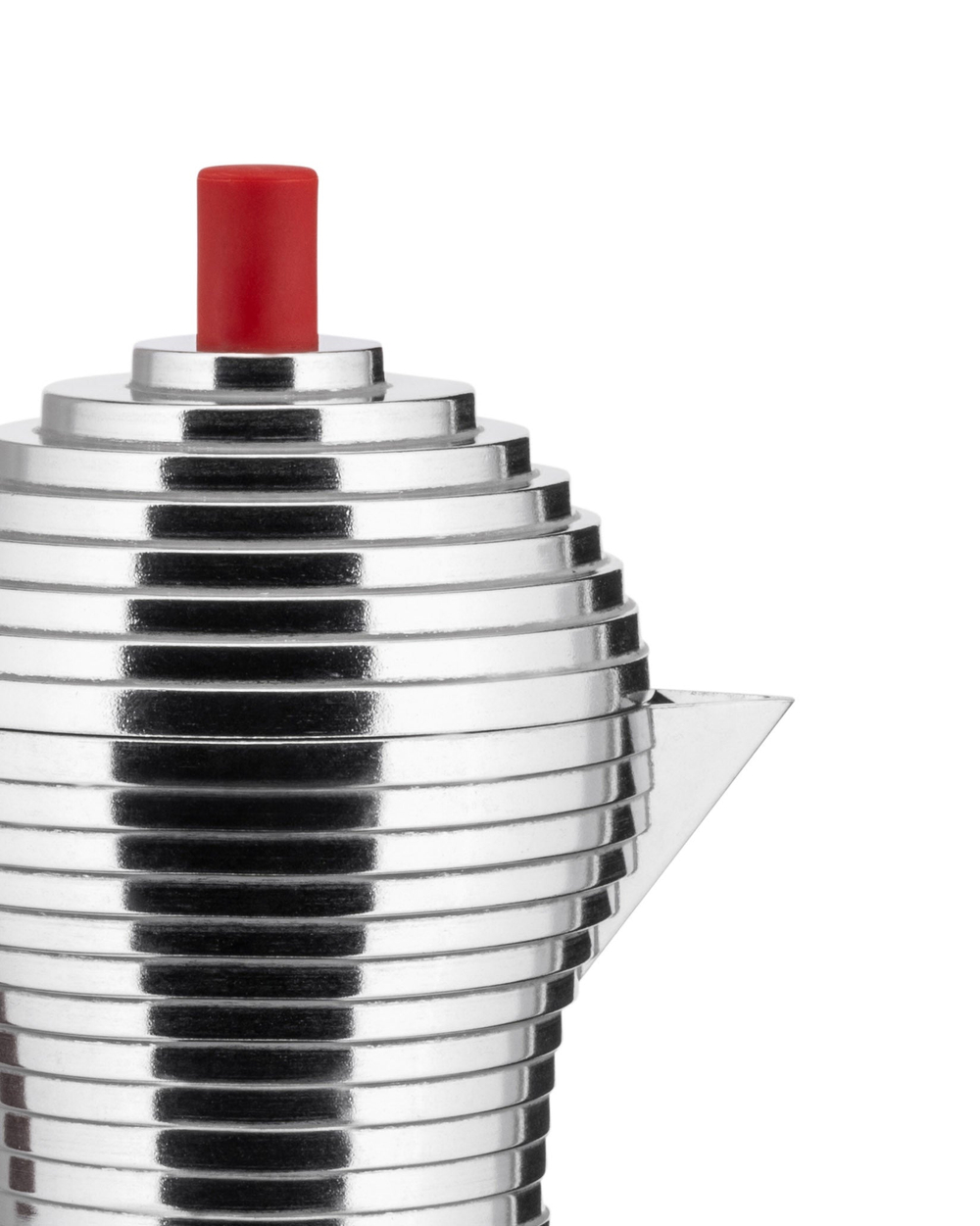Гейзерная кофеварка Alessi Pulcina by Michele De Lucchi, Полированный алюминий