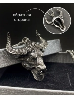 Массивная подвеска Бык на цепочке амулет оберег Чертог Тура