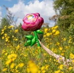 Фольгированный шар-фигура «Розовая роза», 104 см