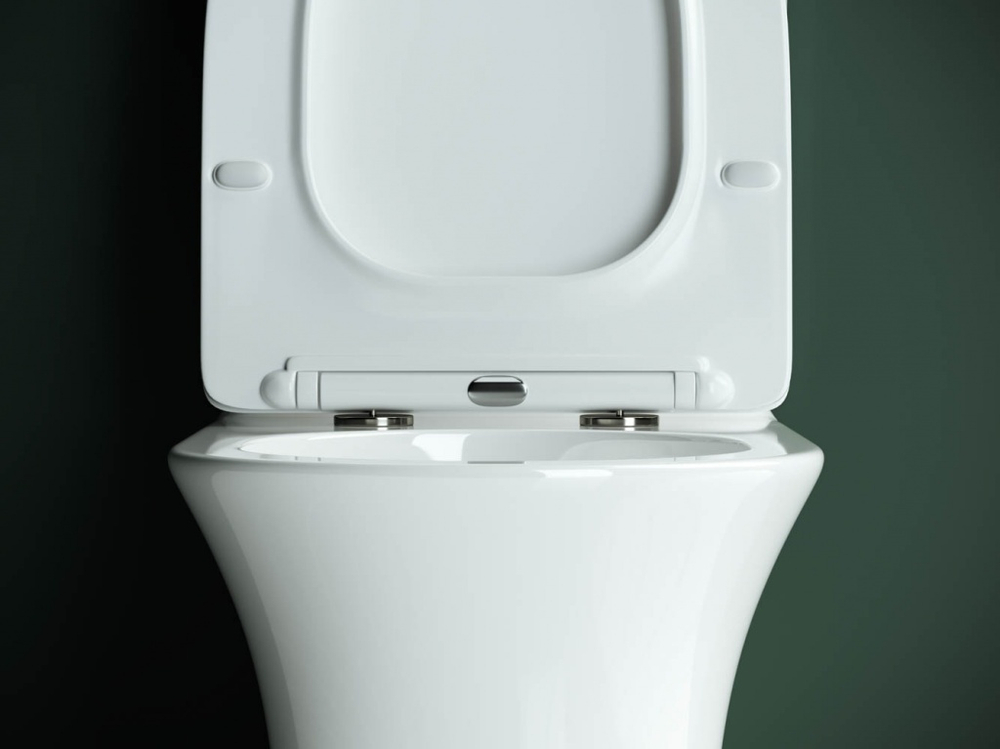 Унитаз-компакт безободковый Ceramica Nova Star CN1904-B с крышкой-сиденьем микролифт, белый глянец