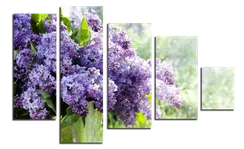 Модульная картина "Цветущая сирень"