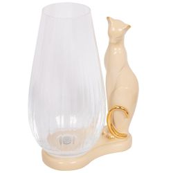 Ваза для цветов Кошка Шелби Айвори