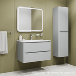 Тумба подвесная IDDIS Edifice, 80 см, светло-серый, EDI80L0i95