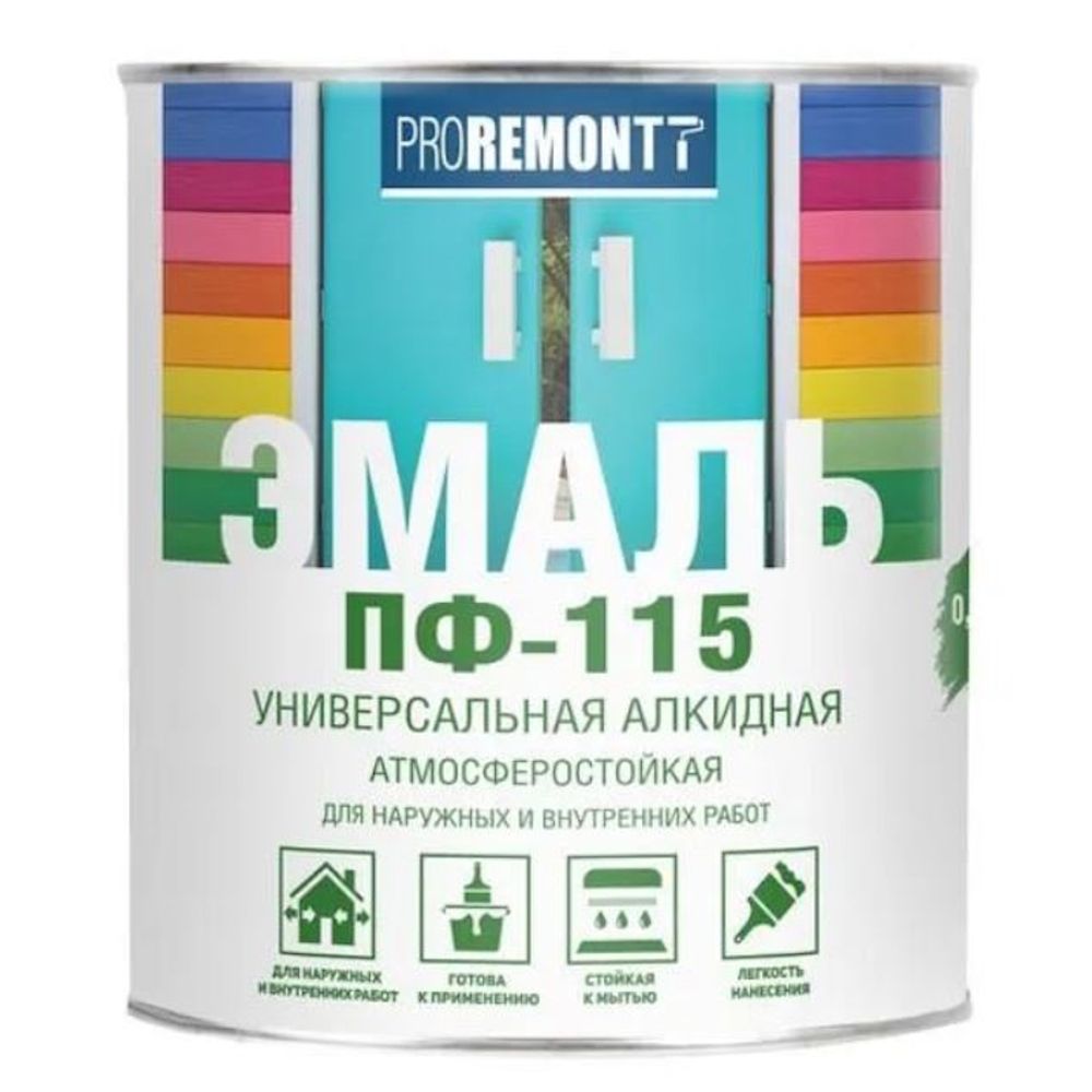 Эмаль ПФ-115 яр-зеленая  1,9кг PROREMONTТ  (Лакра)