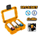 Набор ударных торцевых головок INGCO HNMLNS031 INDUSTRIAL 1/2" 17/19/21 мм