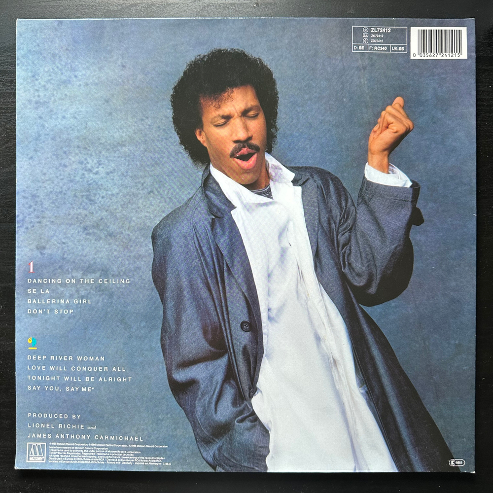 Lionel Richie - Dancing On The Ceiling (Европа 1986г.)