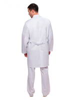 Халат медицинский мужской Doctor Big 510, длинный рукав, белый, 56