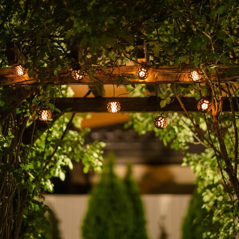 USL-S-120-PM2000 FIRE BALLS Садовая гирлянда на солнечной батарее Огненные шары. 80 светодиодов. Эффект пламени. 1xАА Ni-Mh аккумулятор в-к. IP44. TM Uniel