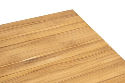 Кофейный стол из алюминия Joygarden ХОРАЙЗОН квадратный, темный графит, коричневый