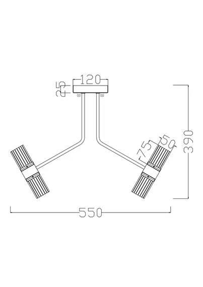 Люстра FR6038CL-L60B Миа 50 Вт LED Freya fr6038cl-l60b