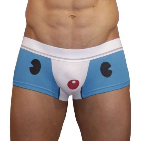Мужские трусы хипсы с мультяшкой голубые Superbody Cartoon Bear Blue Boxer