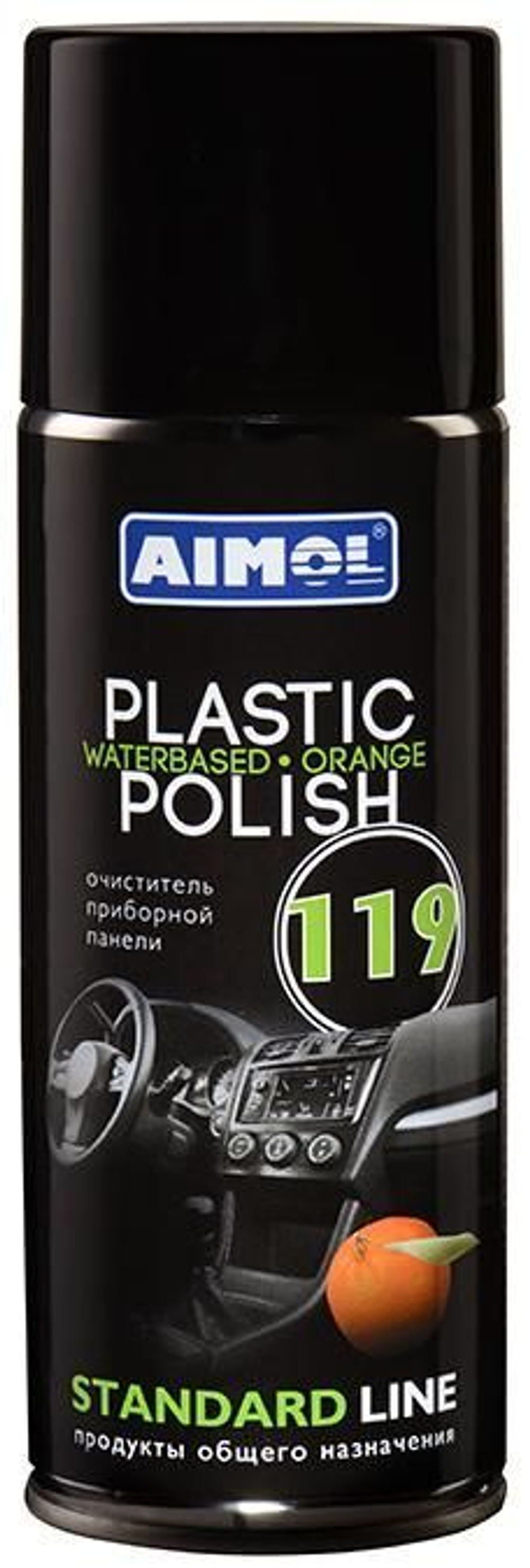 AIMOL Waterbased Plastic Polish Orange 119/300мл/Очиститель приборной панели апельсин(аэрозоль)