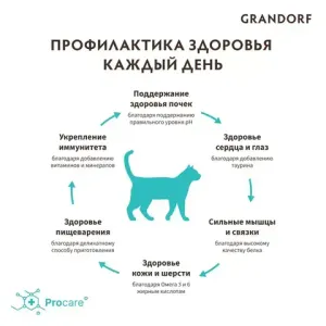 Уценка! Повр.упак./ Сухой корм Grandorf CAT Lamb&Turkey INDOOR для домашних кошек, ягнёнок с индейкой