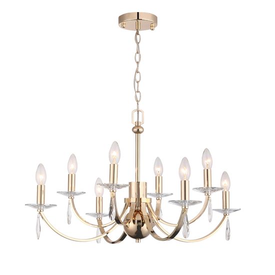 SL1405.203.08 Люстра подвесная ST-Luce Латунь/Латунь, Прозрачный E14 8*40W ELEGANCE