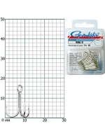 Крючок тройник рыболовный TREBLE 12 Nickel №08 упк по 10шт