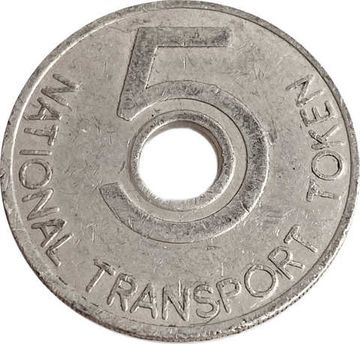 Транспортный жетон метро «NATIONAL TRANSPORT TOKEN» Великобритания